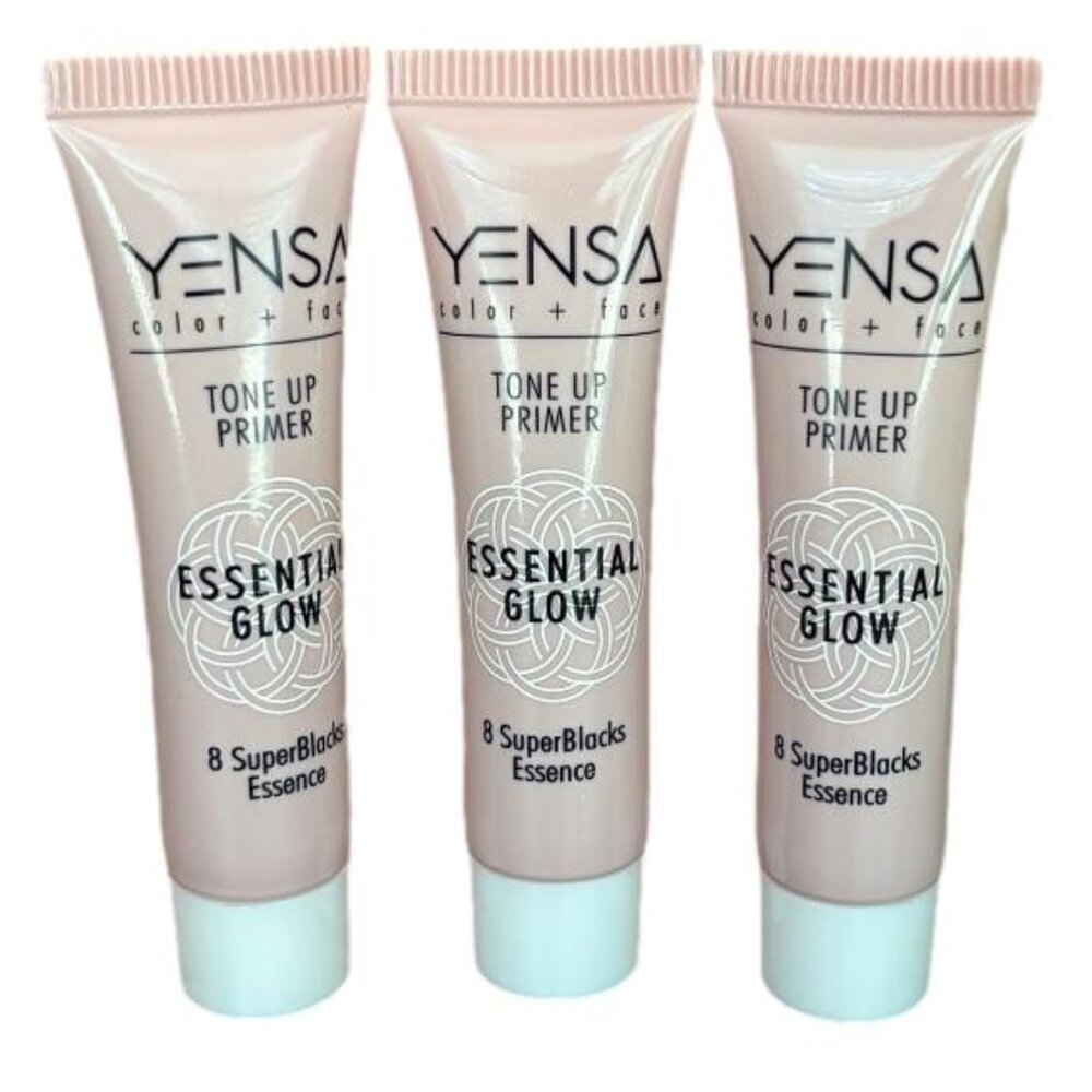 3X Yensa Color + Face Essential Glow TONE UP Primer 7ml/.24oz Travel Size